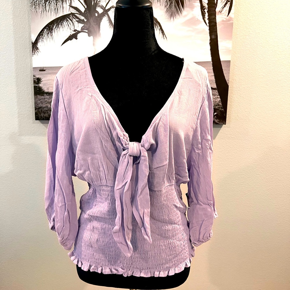 NOBO - lavender smocked top - cute!!! 💜 - Picture 1 of 14